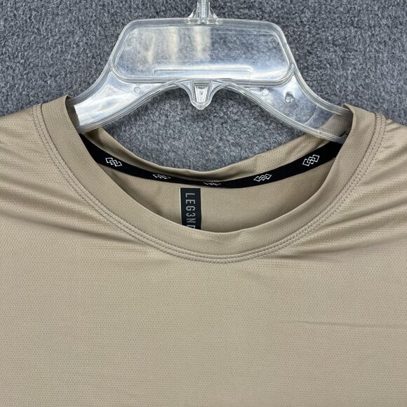 Leg3nd Inspire Tank Top Shirt Men Large Doeskin Active Training Gym Short Sleeve - Picture 2 of 15